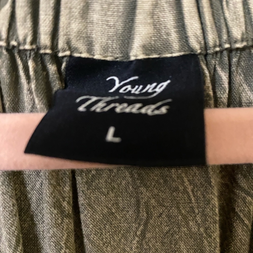 Young Threads Boho Patchwork Maxi Dress Olive Gre… - image 12